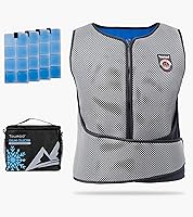 TOURGO PCM Cooling Vest for MS Patients - 3 Reusable Packs, 65°F Constant Cooling for 3-5 Hours, Unisex Breathable Vest