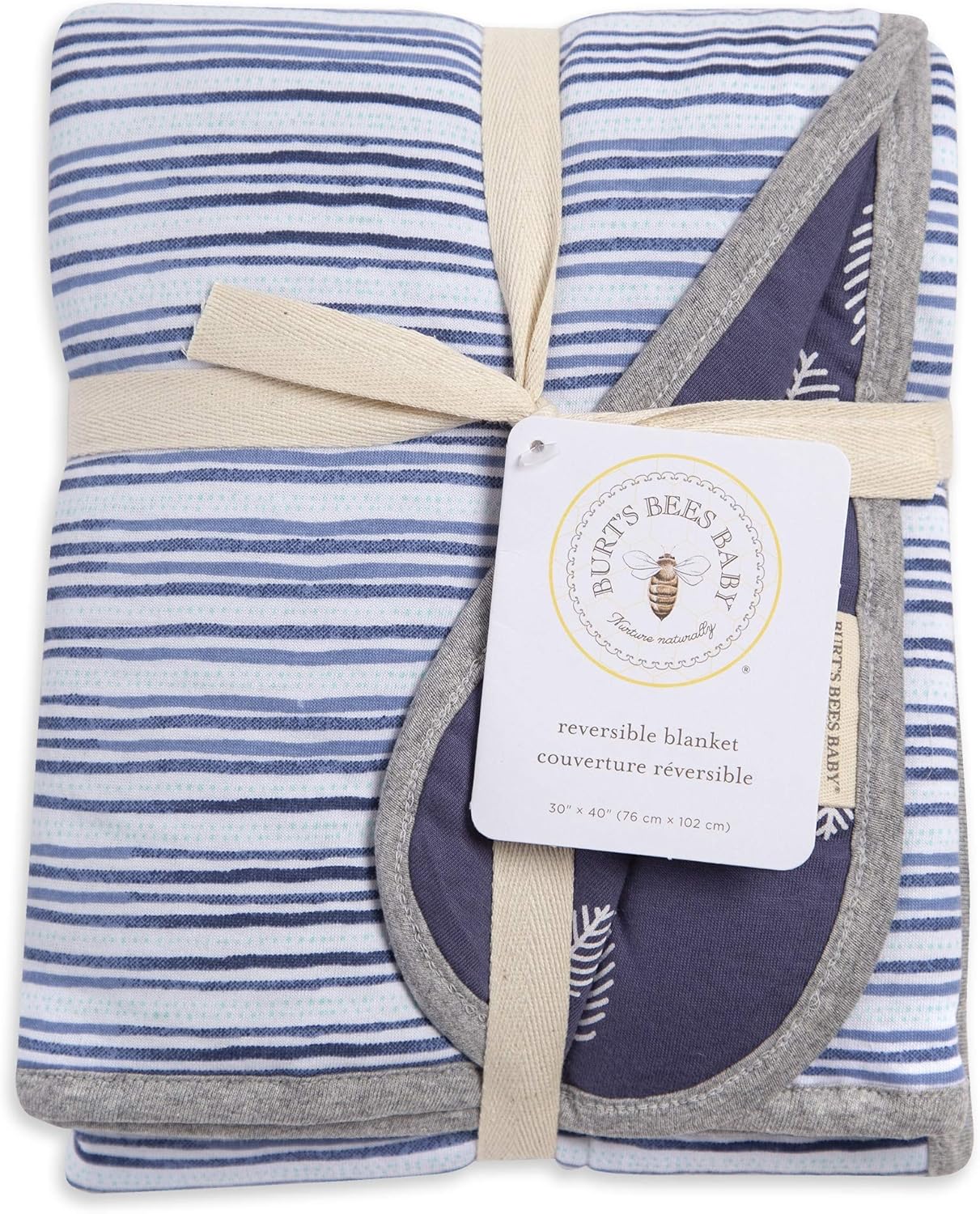 Burt's Bees Baby - Reversible Blanket, Nursery, Stroller & Tummy-Time Organic Jersey Cotton Quilted Infant & Toddler Bedding (Pine Forest) 30"x30" (Pack of 1) : Everything Else