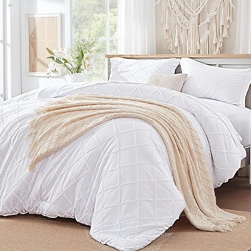 Gotroolhome Juego de edredón bohemio con diseño jacquard copetudo, juegos de ropa de cama chic para todas las estaciones, edredón de cama en una