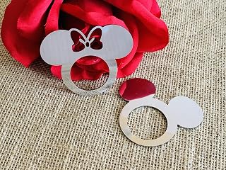 Mickey Mouse Napkin Rings, Stainless Steel Minnie Mouse Head, Silver Napkin Ring Holders, Disney Party Supplies, Birthday Table Settings, Clubhouse Decoration, Tableware Plate Centerpiece, Mickey Ears