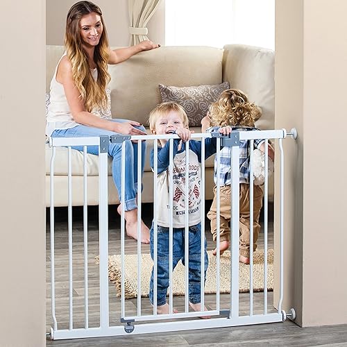 Miniatura 4 de Dreambaby Liberty - Juego de puerta de seguridad extra ancha para bebé, se adapta a aberturas de 39 a 52.5 pulgadas de ancho y 30 pulgadas de alto,