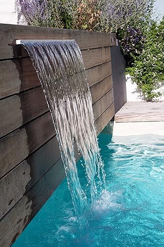 Miniatura 9 de Tomaso - Soporte de pared de plástico ABS para cascada de 24 pulgadas con cascada de agua, para piscina o spa, plástico gris (24 pulgadas)