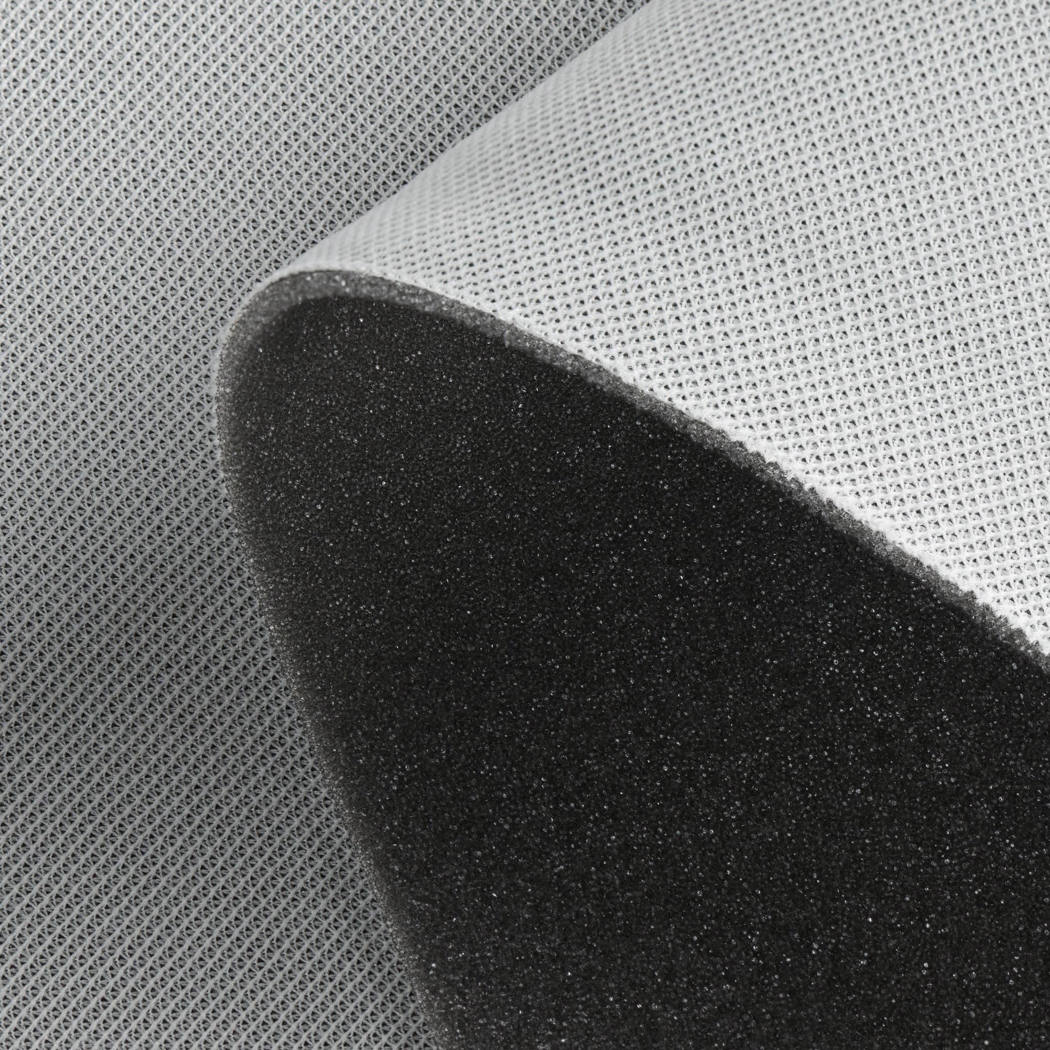 Auto Dachhimmel Stoff - Dachhimmel Reparatur & Innenverkleidung Auto - Autohimmelstoff Meterware - Flexibler 2-Schicht Gewebe für PKW, Wohnmobil, 240g/m² (Hellgrau, 200 cm x 180 cm)
