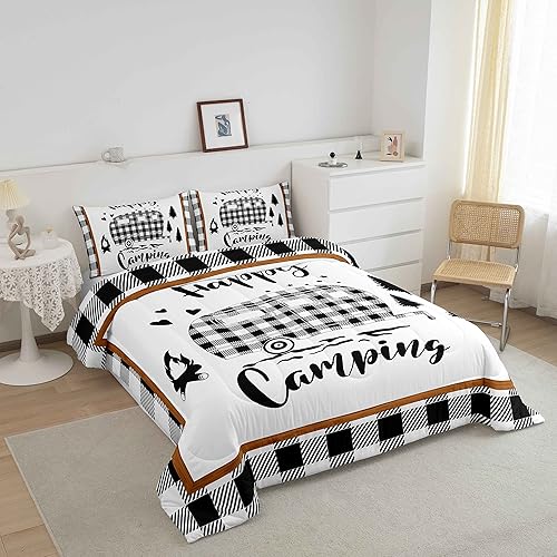 Miniatura 2 de Juego de edredón de tamaño Queen para niños, decoración de campista para todas las estaciones, juego de ropa de cama para niñas y adolescentes,