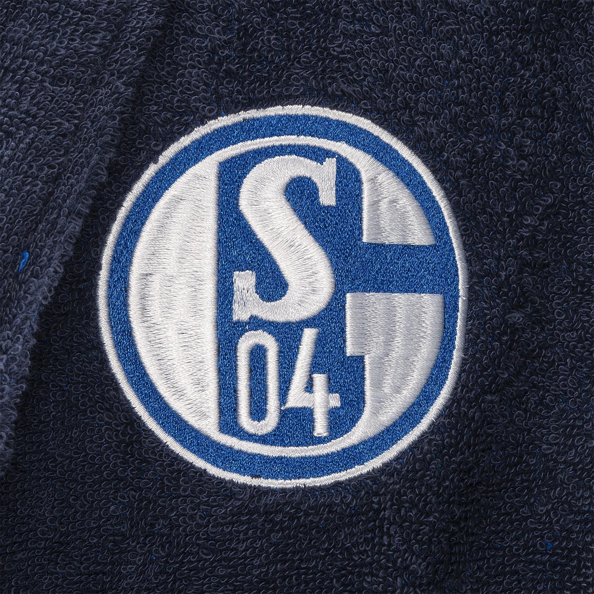 FC Schalke 04 Bademantel navy Kapuze (DE/NL/SE/PL, Alphanumerisch, XS, Regular, Regular, navy)