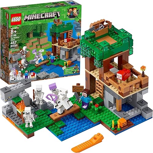 LEGO 21146 Minecraft El ataque de esqueleto - Kit de construcción (457 piezas)