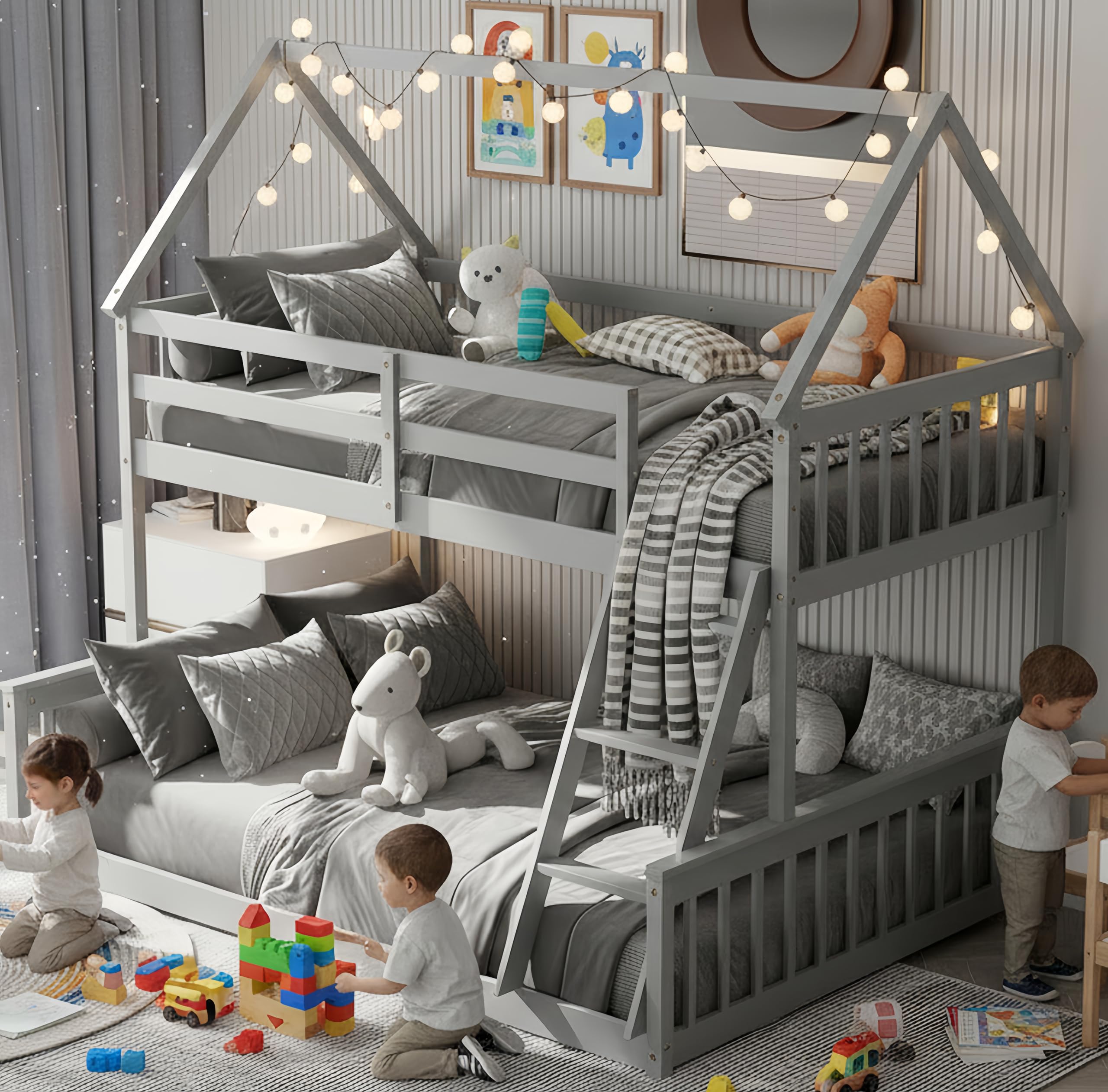 KOMFOTT House Bunk Bed Grey