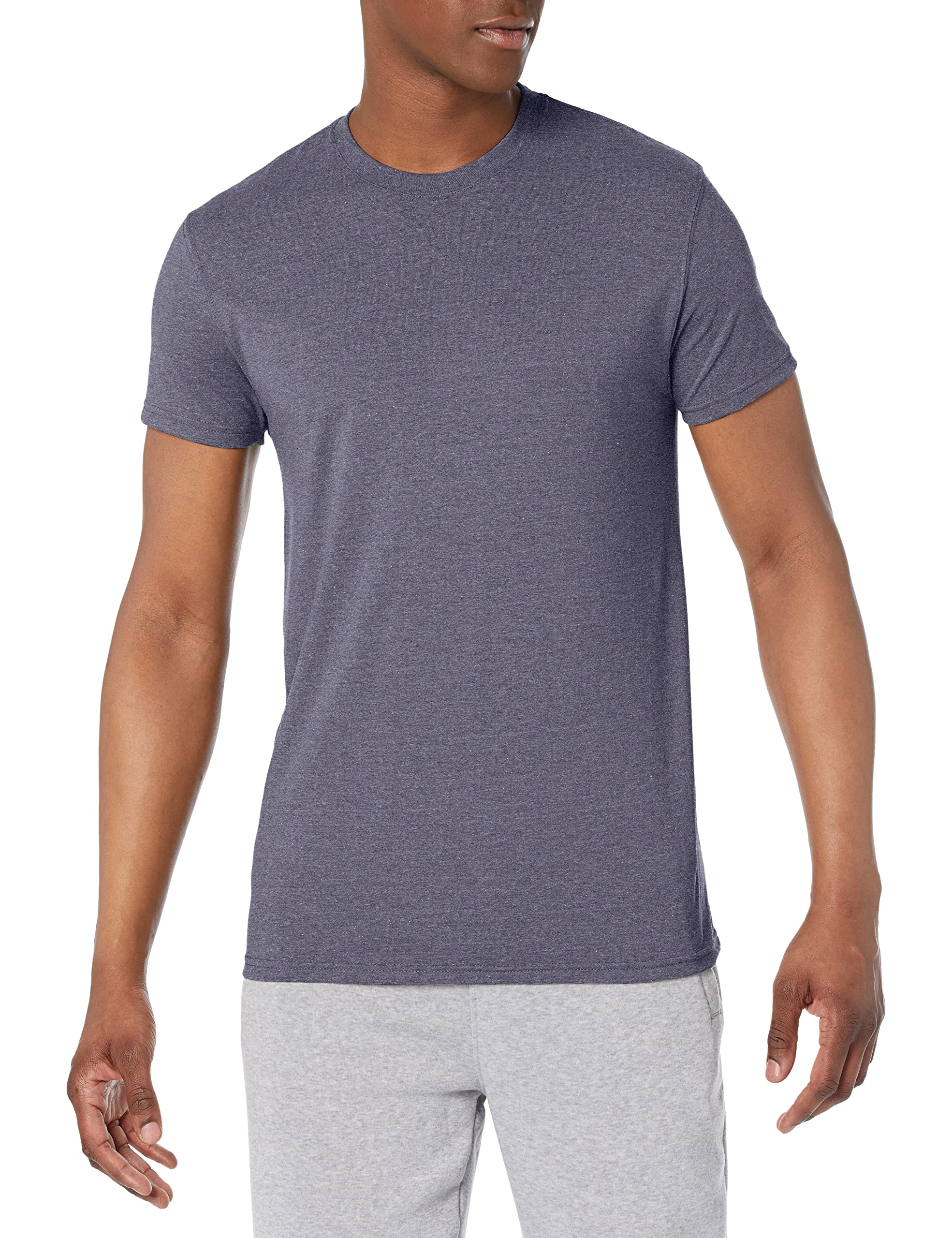 Hanes T-shirt męski Originals z okrągłym dekoltem, Tri-Blend Tee, Athletic Navy Pe Heather, XXL