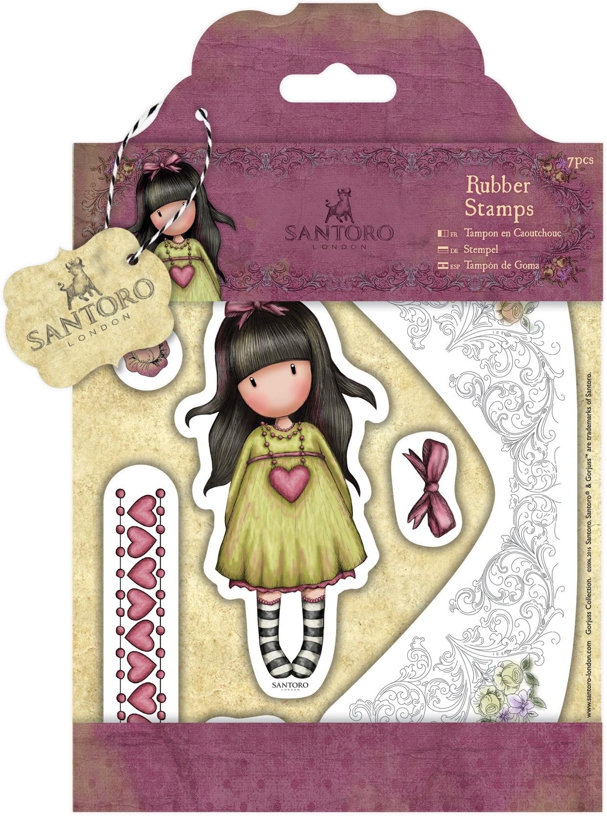 Santoro gorjuss Heartfelt Rubber Stamps