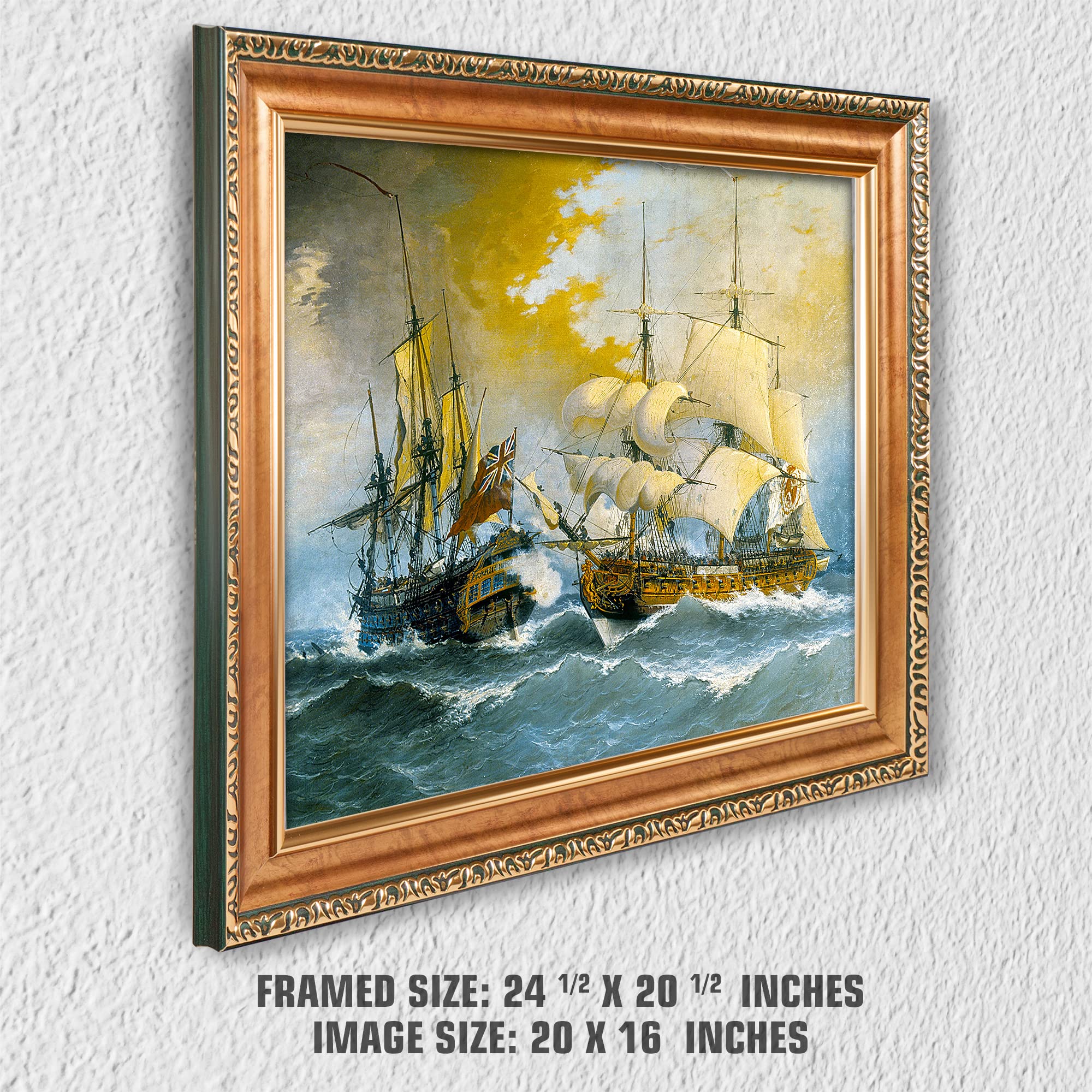 イギリス製グラスペインティング⑤　ヨットC　額入り　絵画 イギリス製グラスペインティング⑤ヨットC額入り絵画