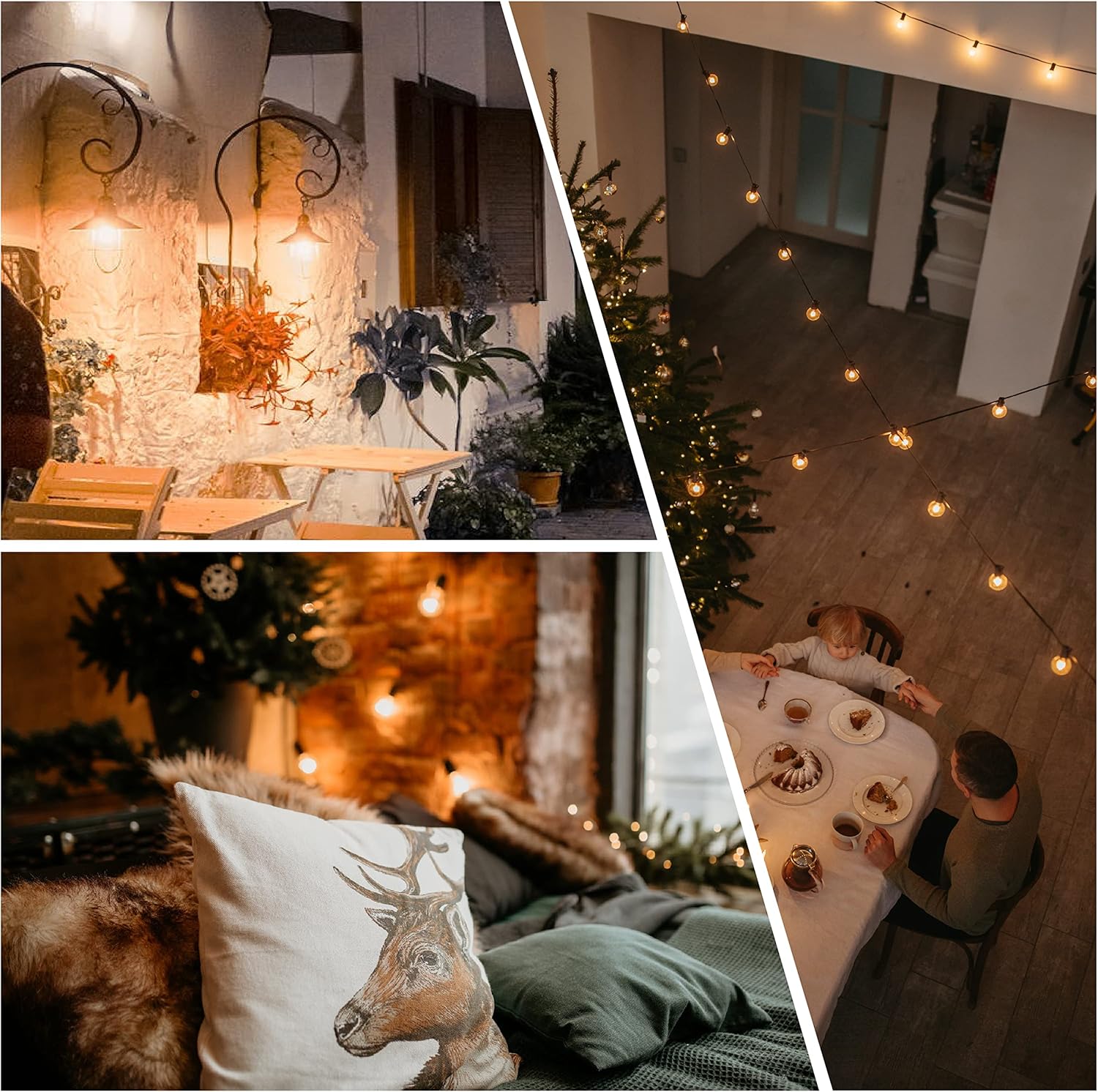 S14 Outdoor String Light Bulbs, Shatterproof Waterproof Replacement Bulbs, 1W Equivalent to 10W, 2200K Warm White Led Light Bulbs, E26 Base 15 Pack