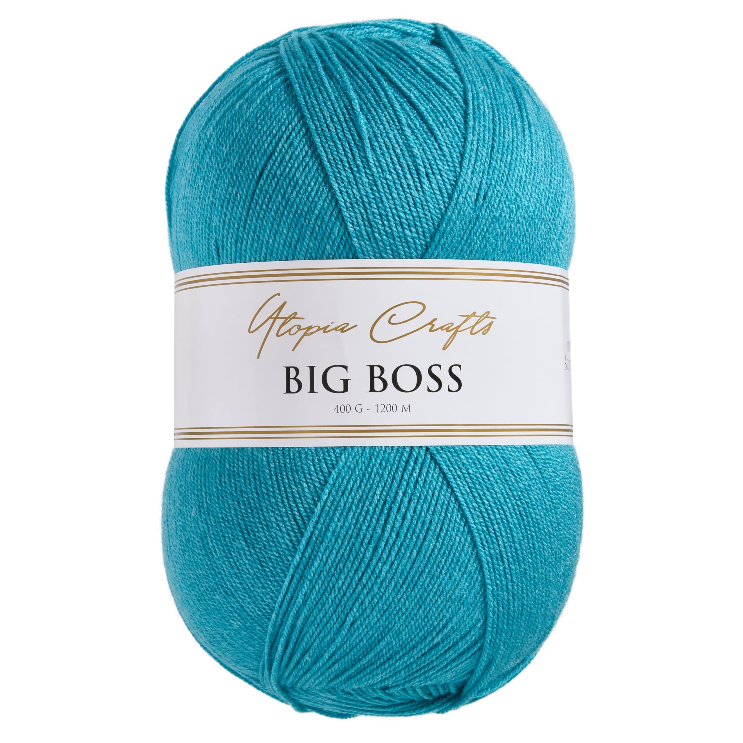 Utopia Crafts Big Boss 400g Knitting & Crochet Yarn 1200m (Teal Blue)