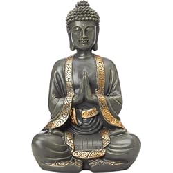 Piedra Interior Casa zen Light grande estatua Buda mediación, resina, Bonze, 37.5 x 15 x 24 cm