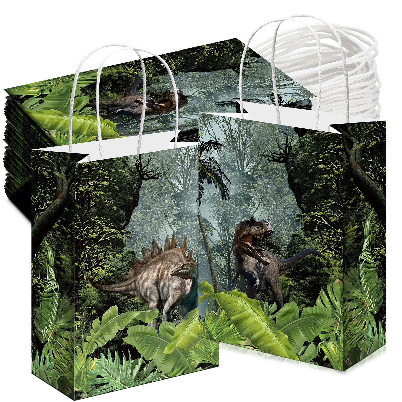 Sacs à dragées dinosaure en papier pour offrir des cadeaux aux invités de baptême - 7