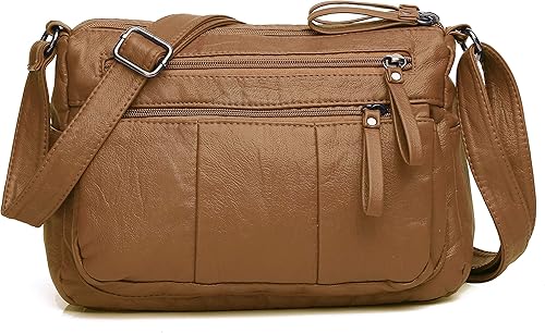 Bolsos VOLGANIK ROCK para mujer de piel sintética suave, bolso de hombro para damas, bolso bandolera y bolsos de mano, liviano, con bolsillos