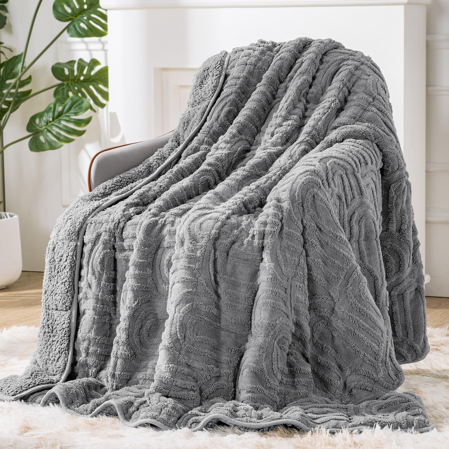 Eazfy Pro Sherpa Fleece Adult Weighted Blanket 15 lbs