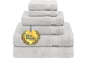 Pinzon Soft, Absorbent Turkish 100% Cotton Bathroom Towel Set