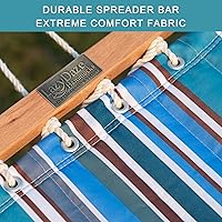 Vista 4 de Lazy Daze Hammocks - Hamaca doble de tela acolchada de 12 pies con barras de suspensión y almohada desmontable, capacidad de carga de 450 libras