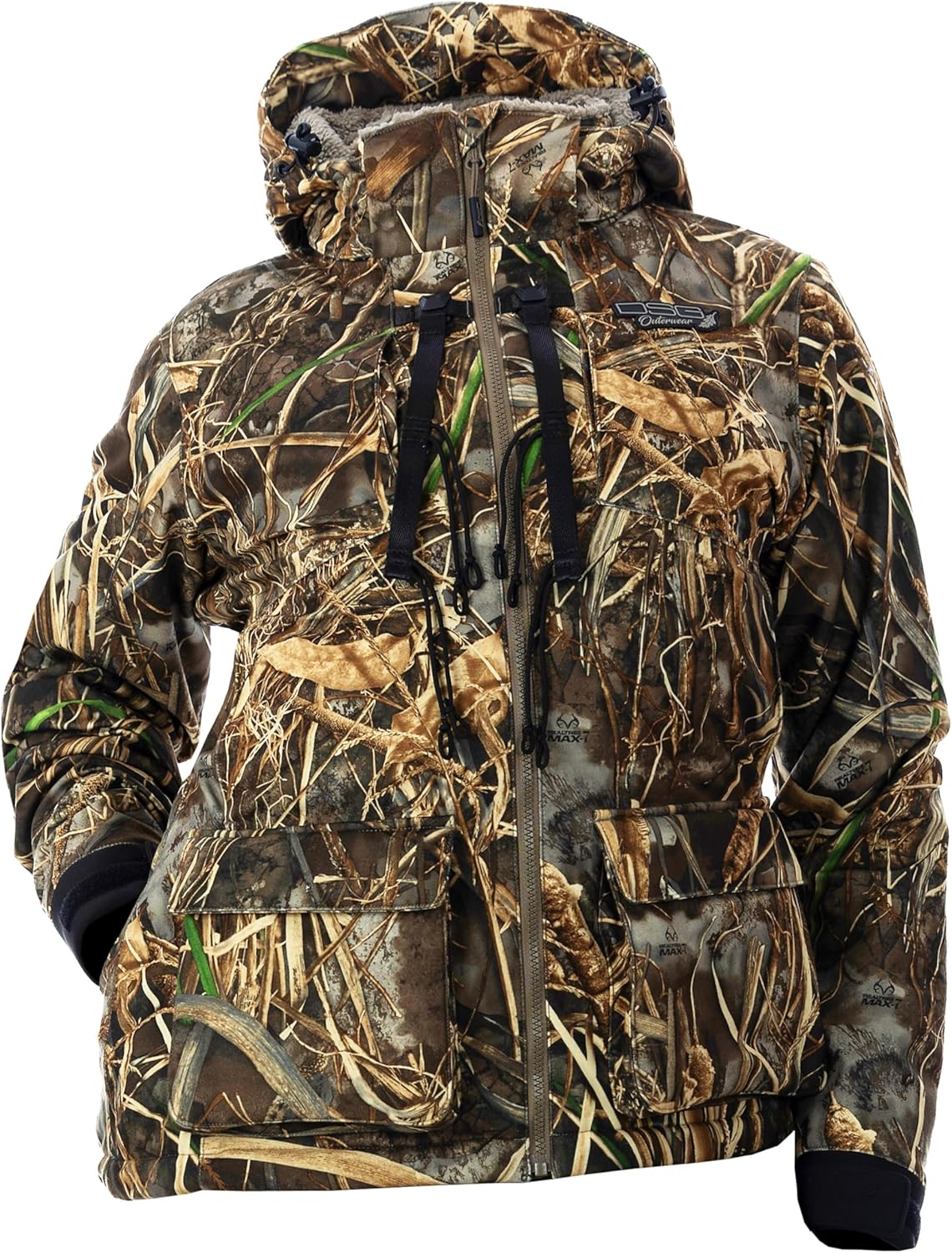 DSG Outerwear Women's Finley Waterfowl Hunting Jacket – Waterproof, Sherpa-Lined with 80g Insulation, DWR Finish, & 8 Pockets