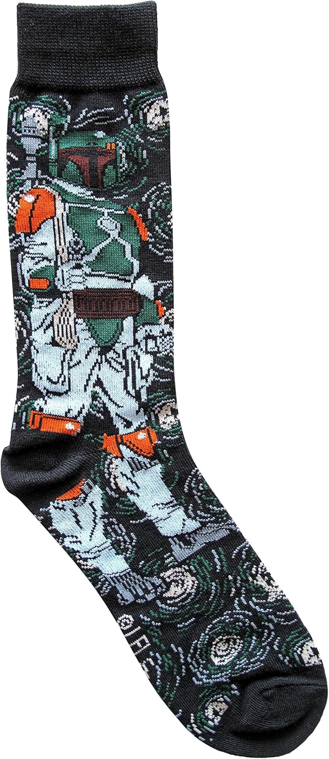 STAR WARS Starry Night Themed Men's Crew Socks 5 Pair Pack