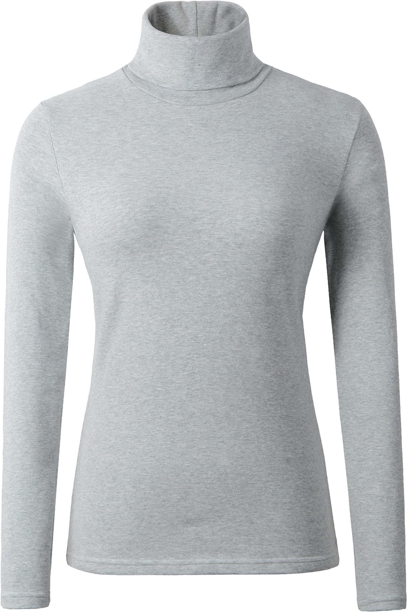 HieasyFit Women's Soft Cotton Turtleneck Top Basic Pullover Sweater
