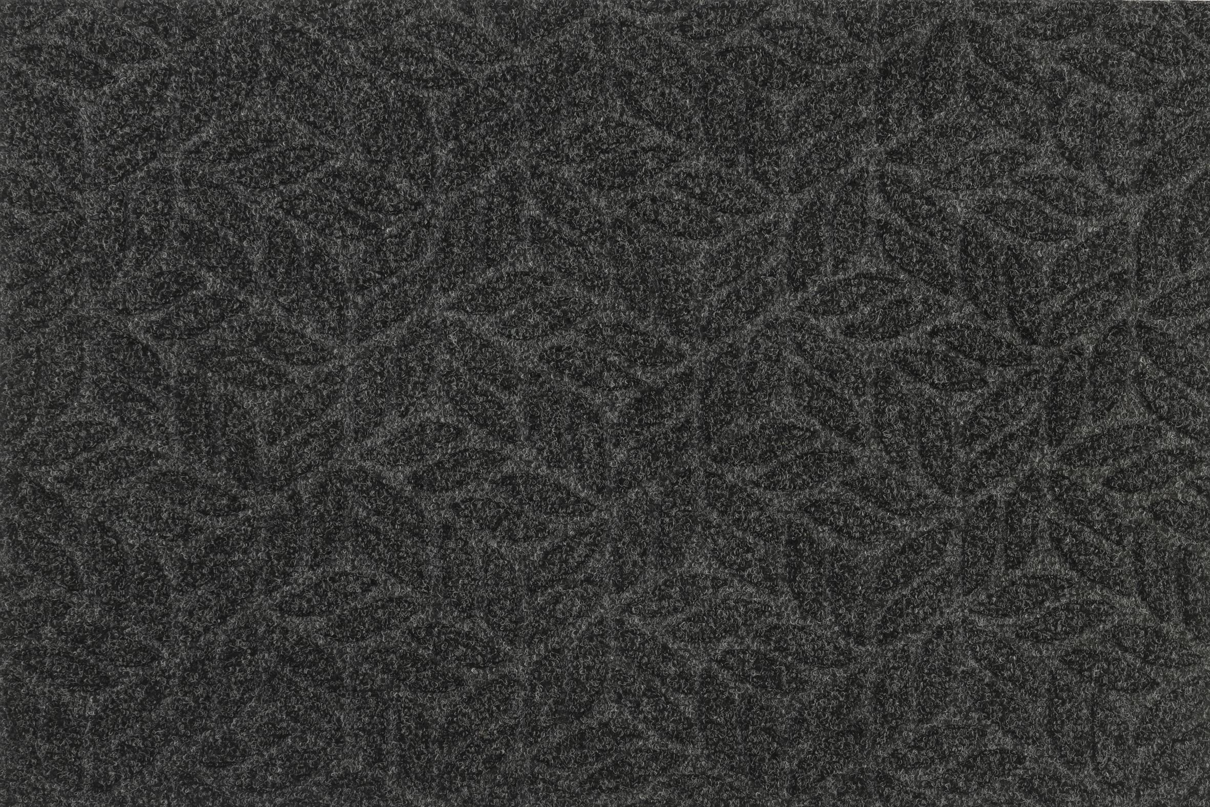 Dune Leaves Dark Grey 60 x 90 cm, Washable for Indoor and Outdoor Use