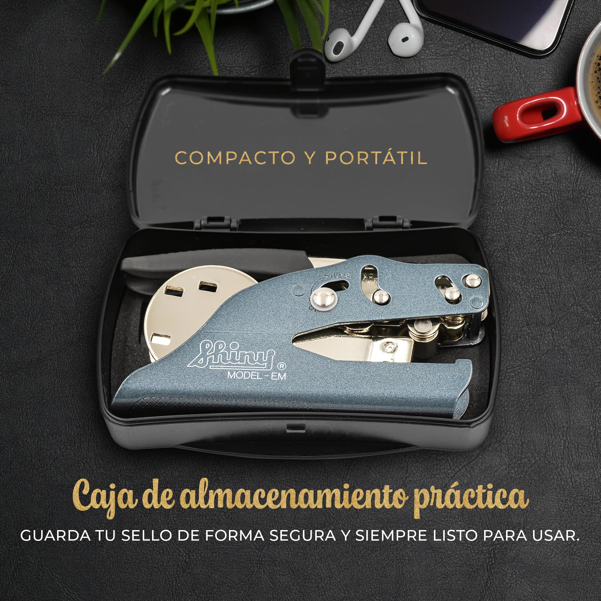 Sello gofrado Exlibris personalizado - Pinza gofradora de libros para papel - Ideal como regalo o para ocasiones especiales - Varios motivos (Book & Star)