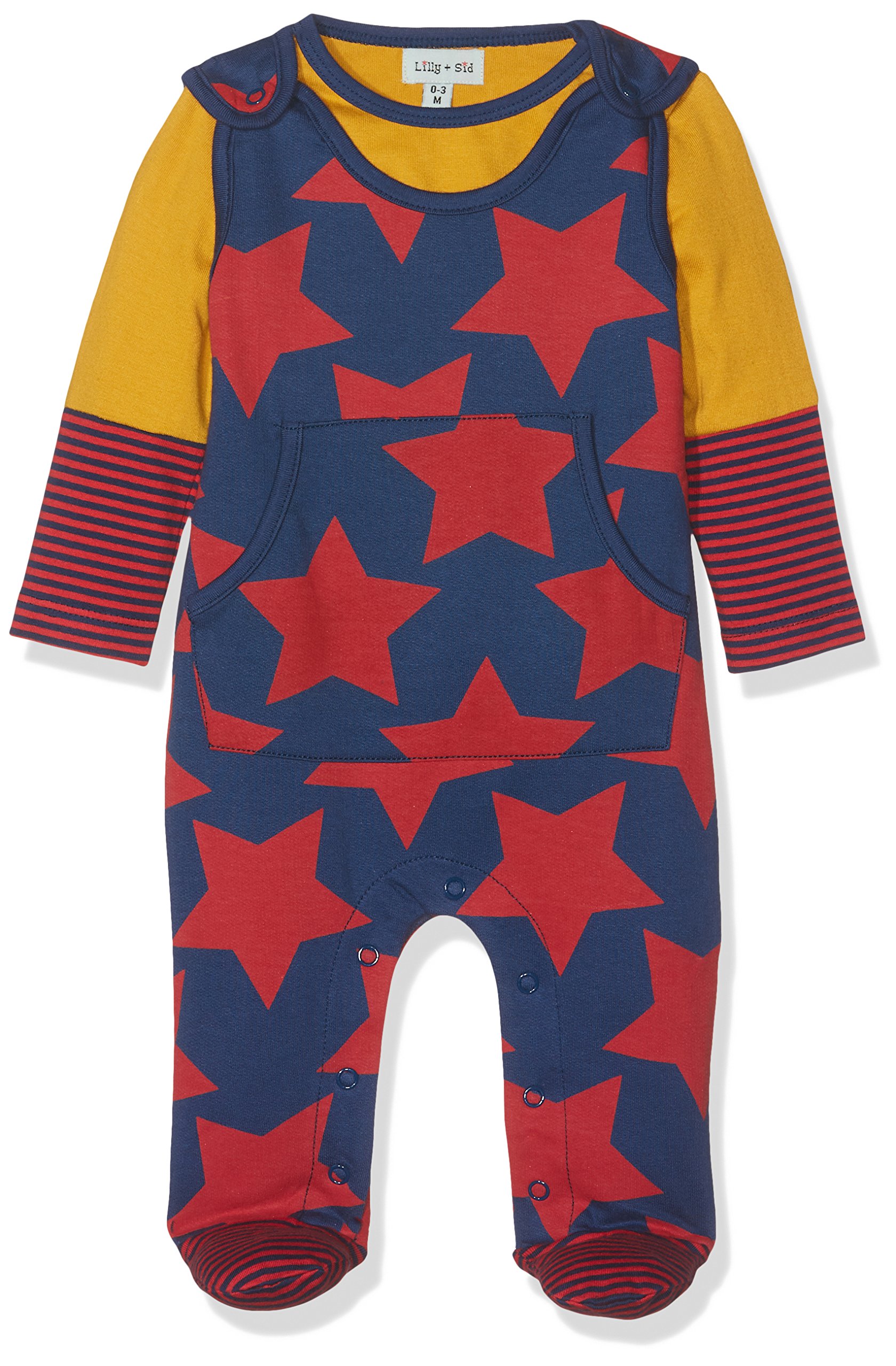 Lilly and Sid Baby Boys' Star Print Dungaree Set Clothing