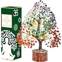Crocon&reg; The Original 7 Chakra Crystal Tree of Life, Birthday Gifts for Women &amp; Men | Healing Crystals, House Office Decor Tree - Sister, Gifts for Mom, Her House Warming Gift | Women Unique Gift Idea