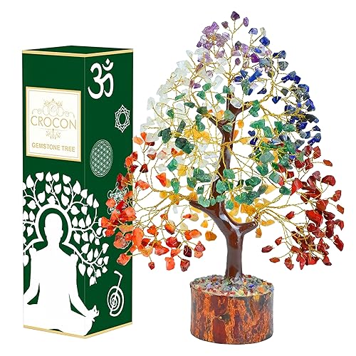 Crocon® The Original 7 Chakra Crystal Tree of Life, Birthday