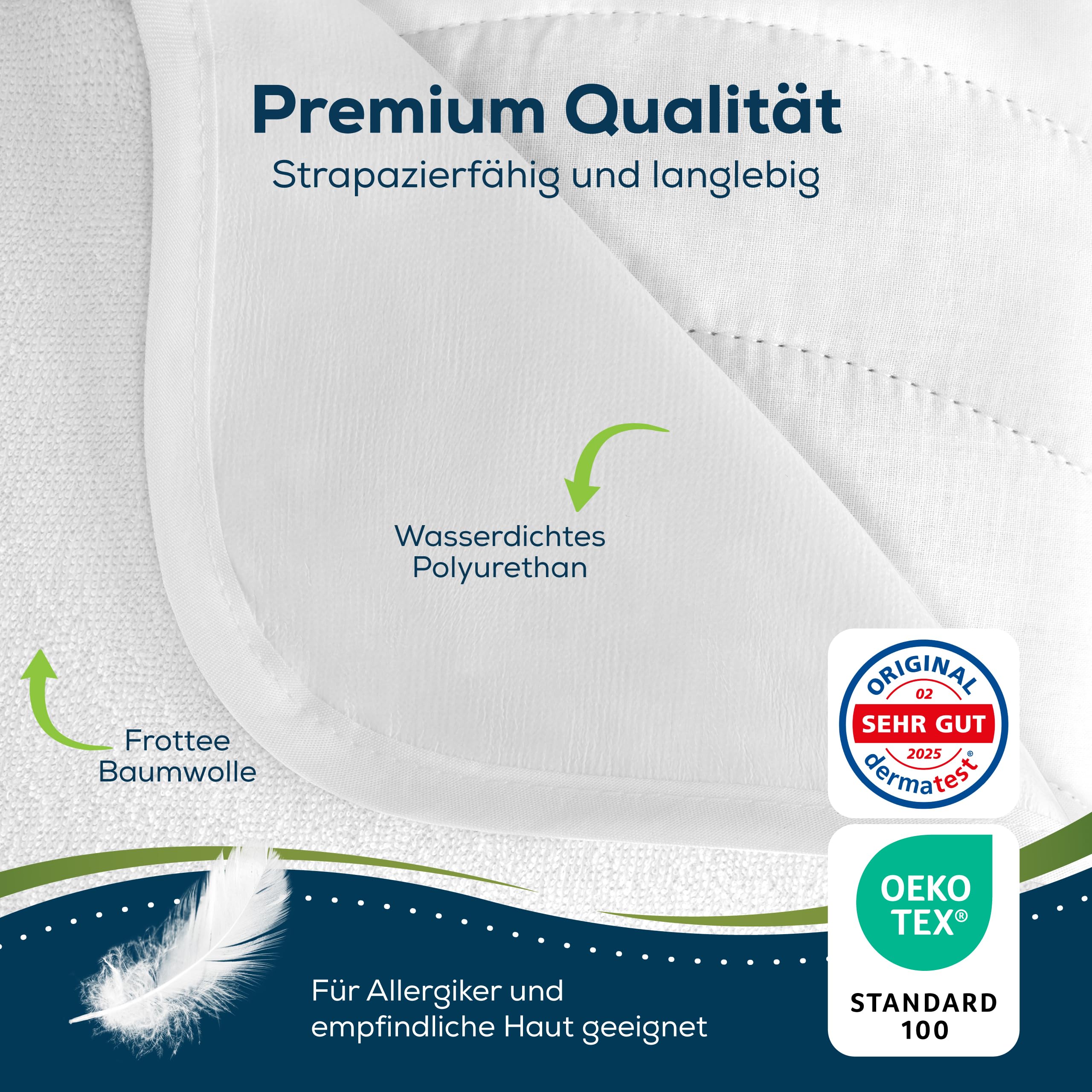 Ystyle Matratzenschoner 180x200cm Wasserdicht - Bis 30cm Dick, Rutschfest & Waschbar