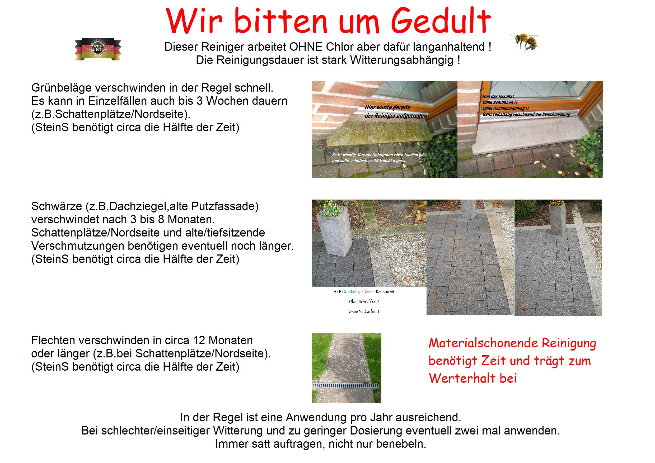 A.K.B. Algen- und Grünbelagentferner 20-Fach Konzentrat bis 3000m², (10L),Grabsteinpflege, 0005