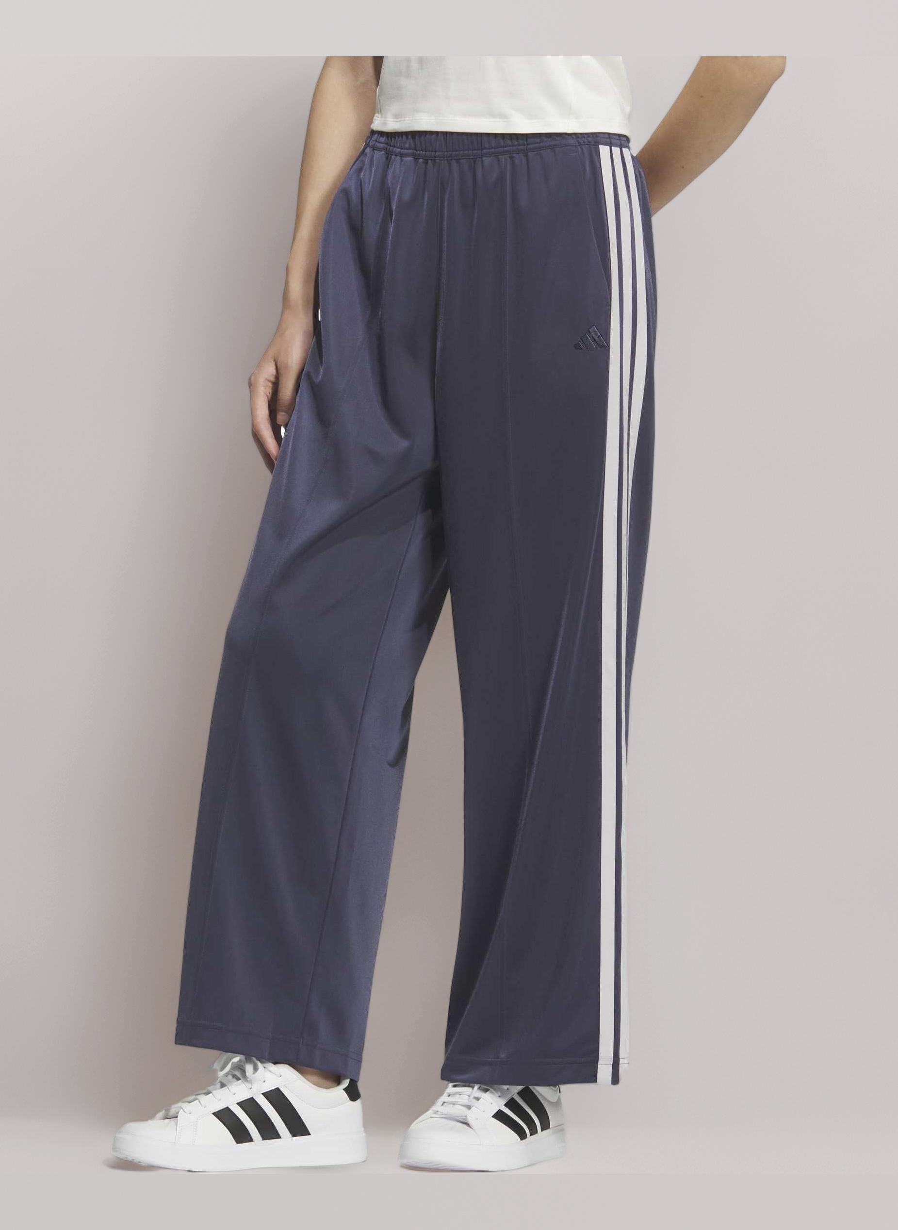 Amazon | アディダス ロングパンツ 3ストライプス ワイド トラック