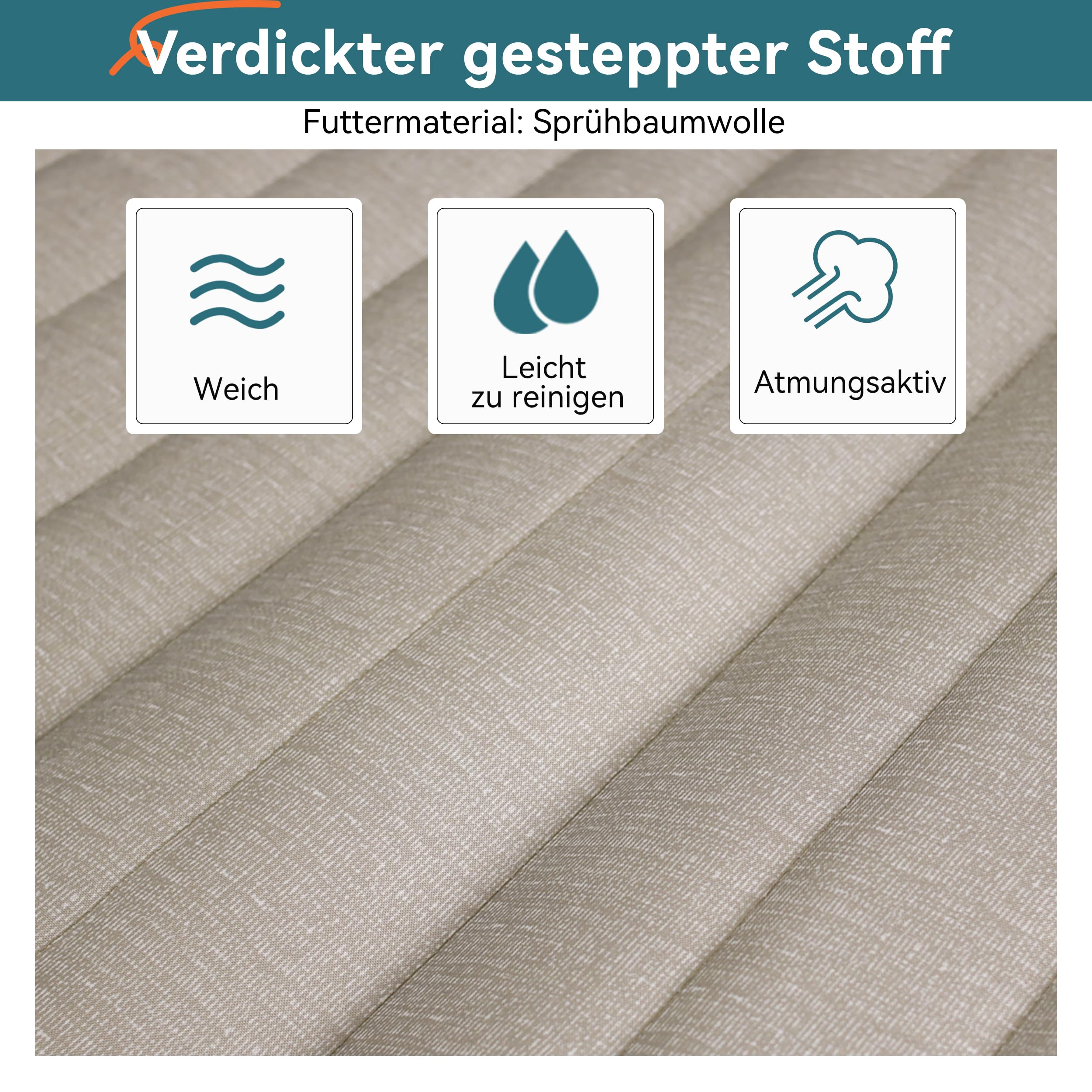Bathonly Große Outdoor Hängematte für 2 Personen, 3m doppelhängematte, Gesteppte Stoffschaukel mit Faltbarer, gebogener Stange, abnehmbarem Kissen, Tragetasche, bis 204 kg belastbar, Beige