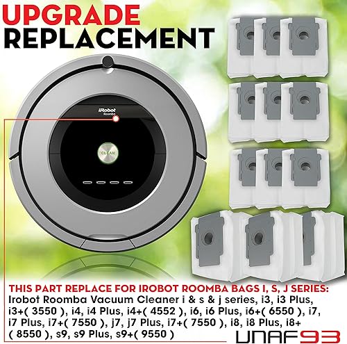 Miniatura 3 de 12 bolsas de vacío que reemplazan iRobot Roomba bolsas i, S, J Series para iRobot Roomba i1+ i3 i3+(3550) i4 i4+ i6 i6+ i7 i7+(7550) i7Plus i8 i8+