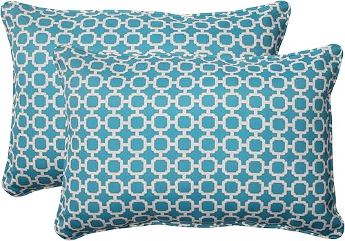 Vista 47 de Pillow Perfect Trellis - Almohadas para interiores y exteriores, 2 unidades, lumbares, 11.5 x 18.5, negro Kirkland negro