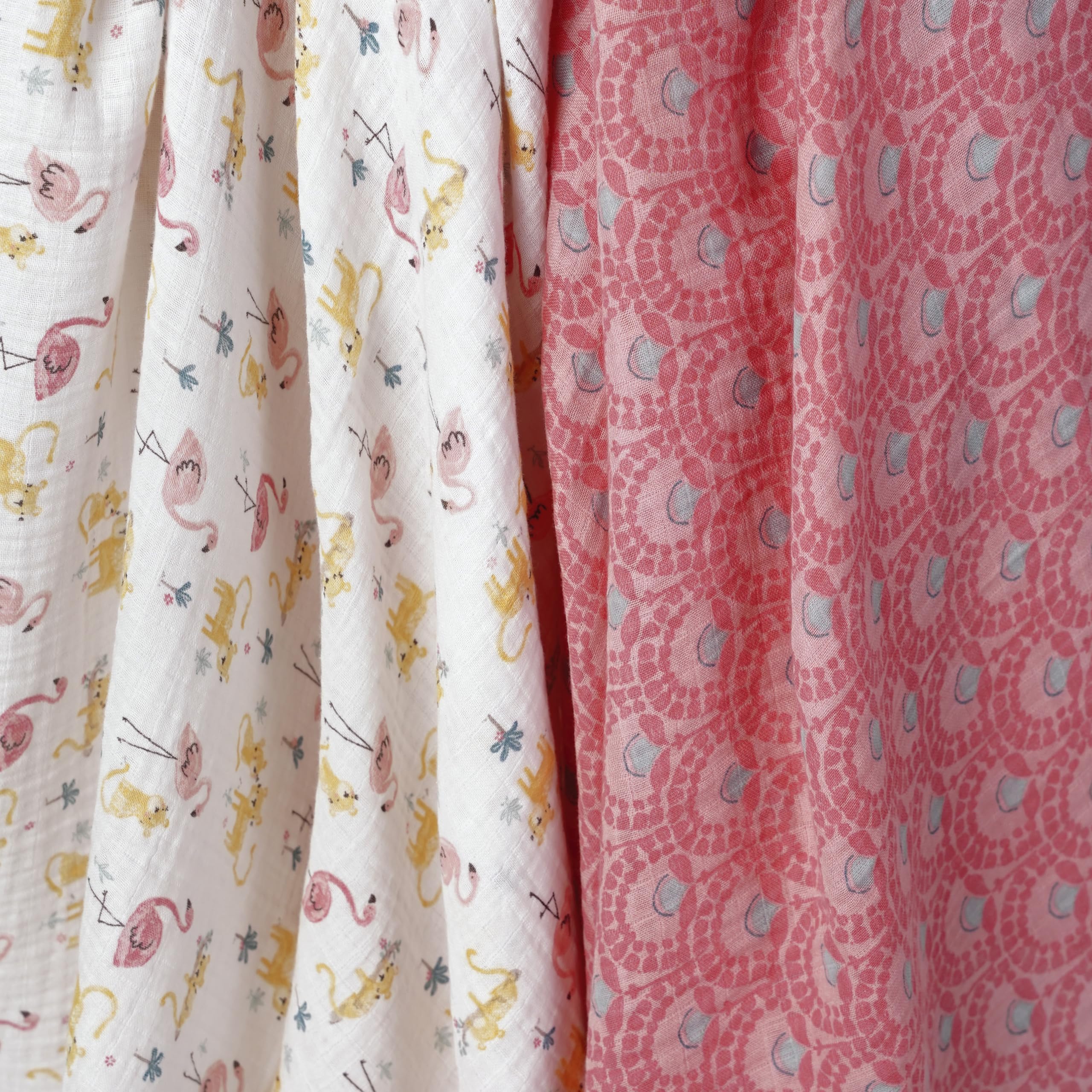Gerber Baby 2-Pack Muslin Blankets - Animal Geo Girl Prints, 47x47 Inches, 100% Cotton, For Swaddling & Play - View #10