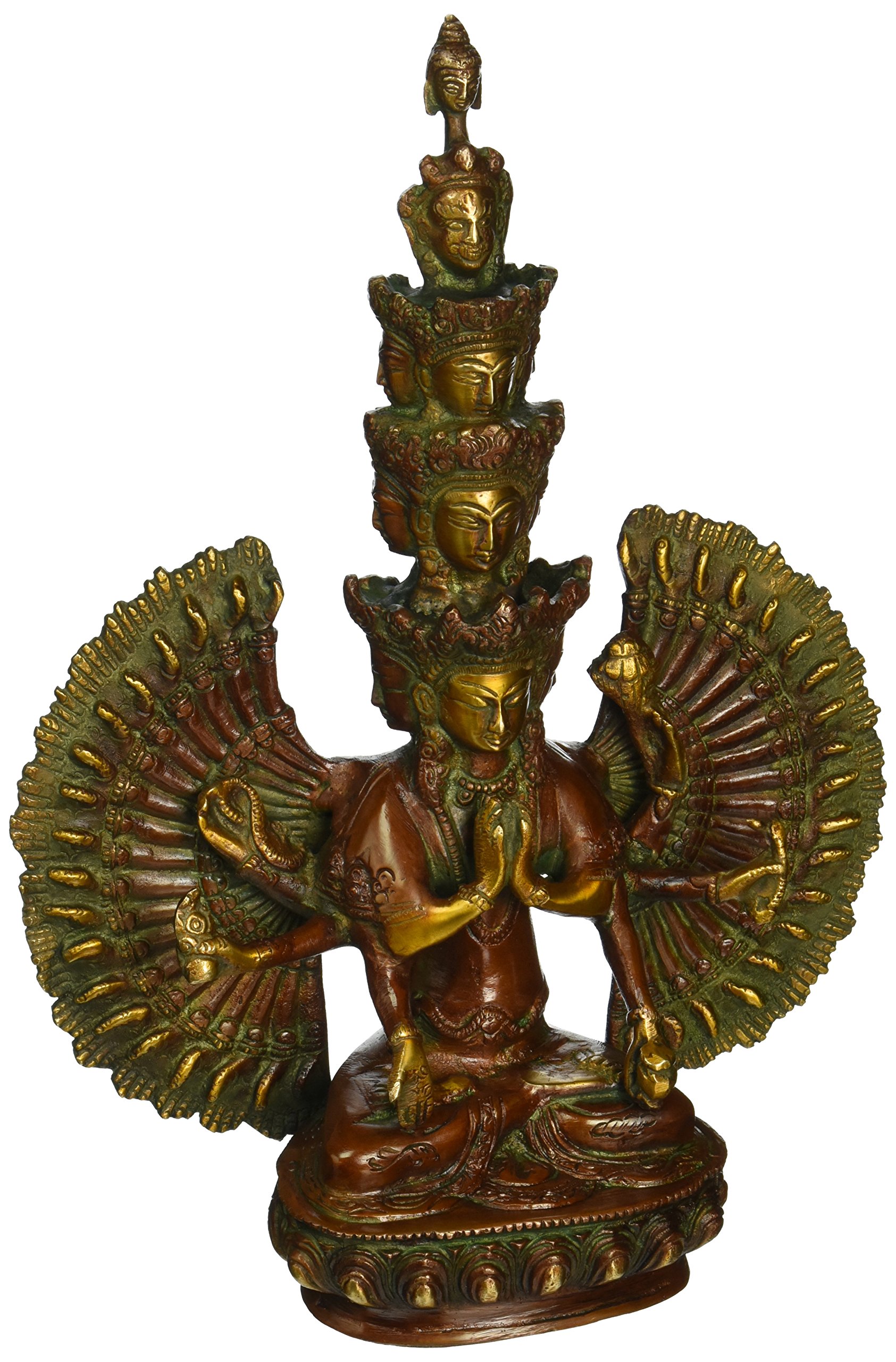 CraftVatika Large 12" 1000 Arms Avalokiteshvara Buddha Statue Goddess