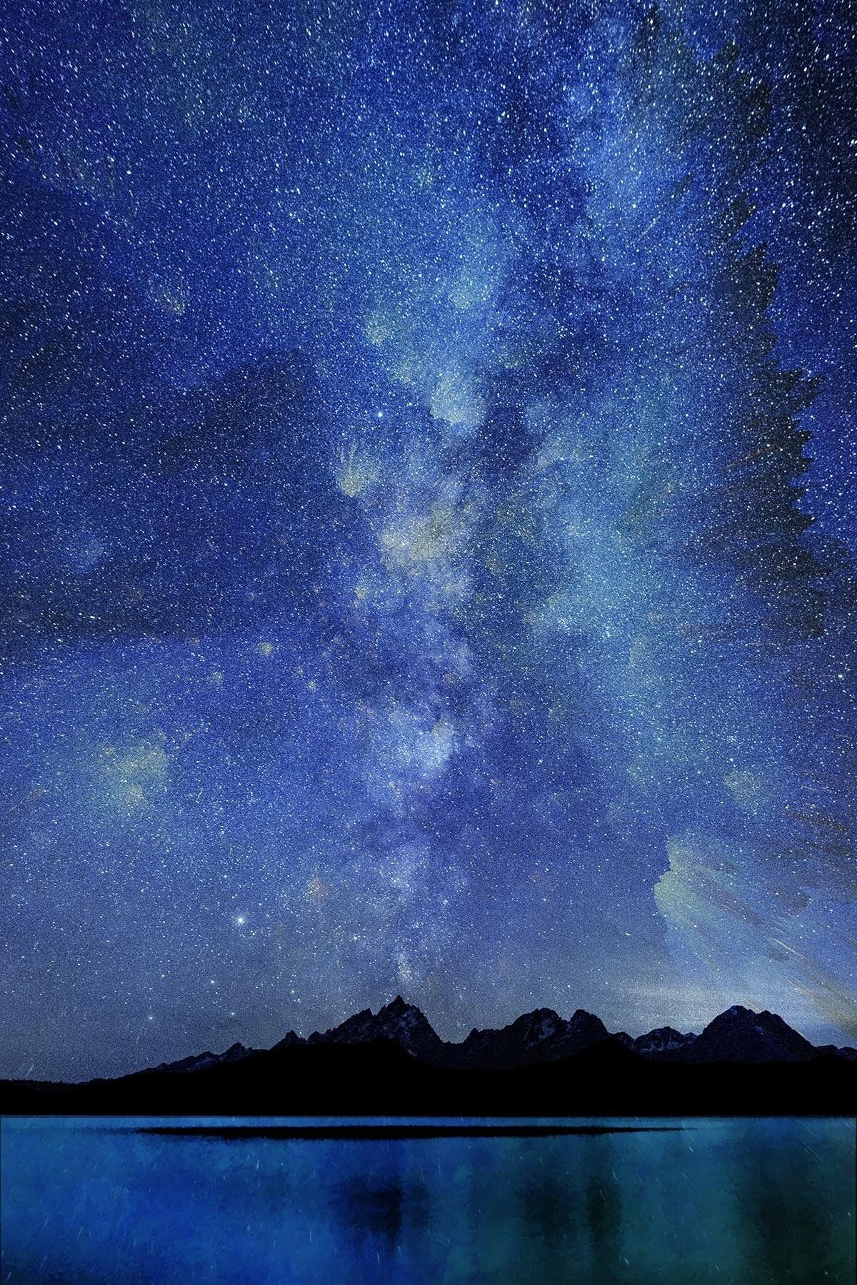 Amazon.com: Starry Night Sky Blue Fabric Panel - NPGT-002, Size 20