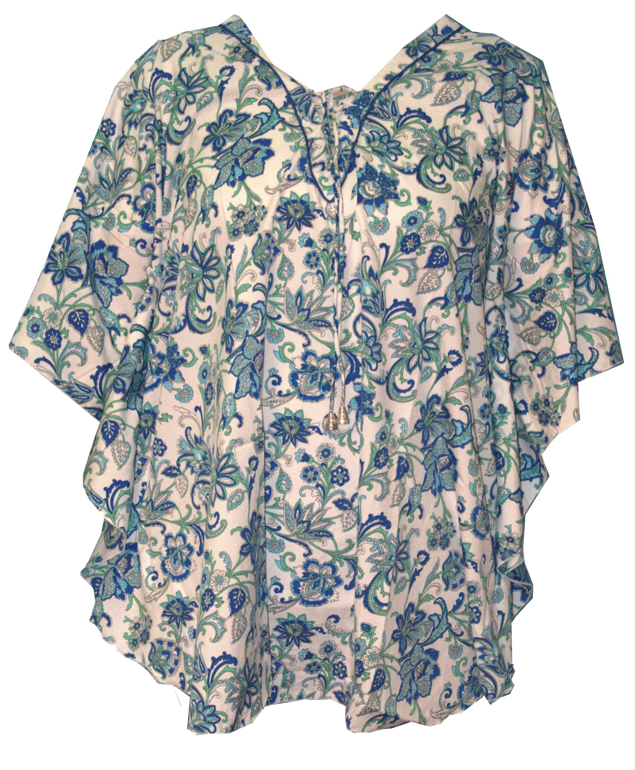 Bayside Barcelona Bayside Kaftan Vestido Maxi Largo Playa Mujer Boho Verano Estampado Camisolas y Pareos Bohemio Kimono Túnica