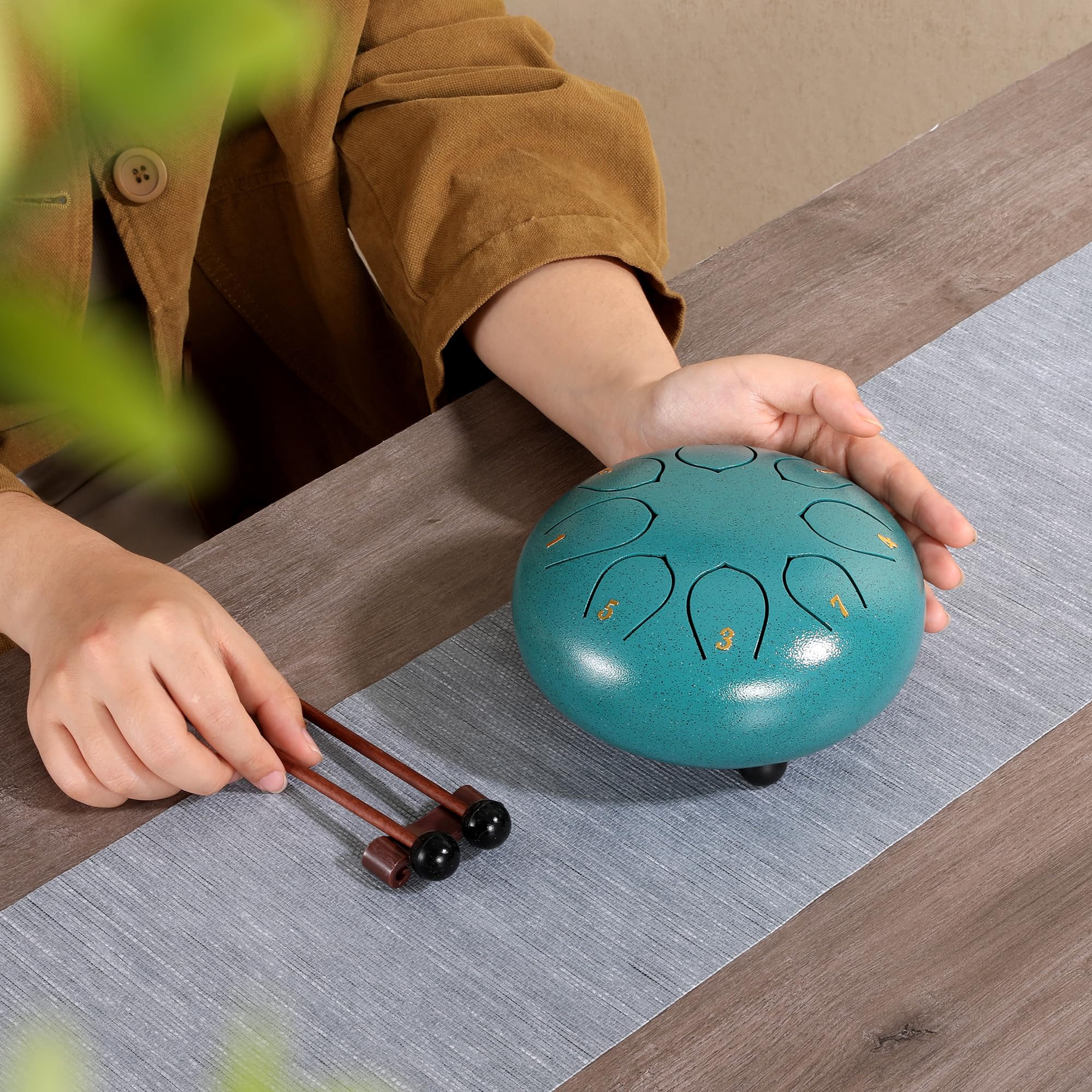 スチールドラム Amazon | ZXZYHFTY スチール舌ドラム、6インチ 8音符スチール