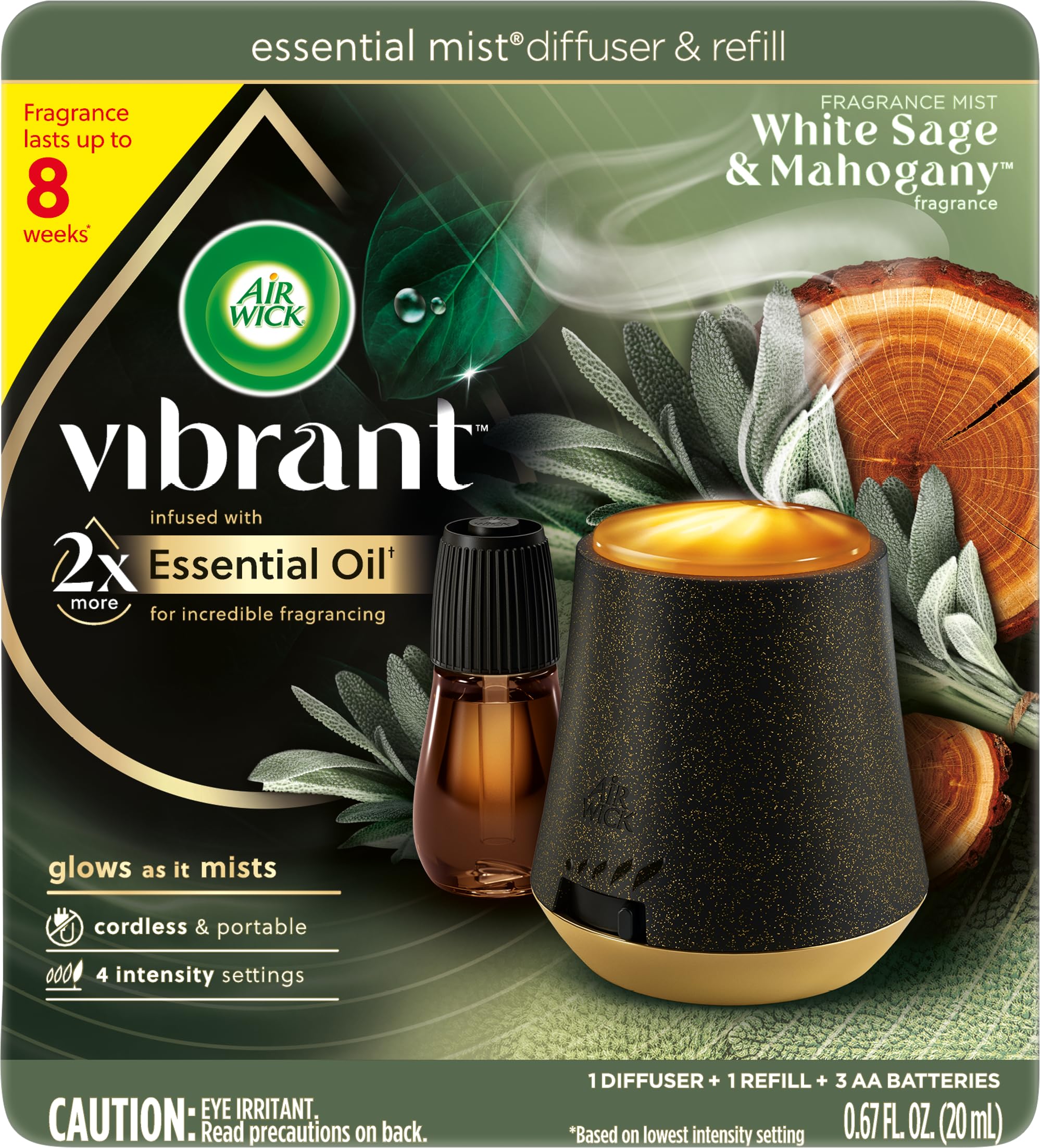 - AIR WICK® Essential Mist - Vibrant Starter Kit White Sage & Mahogany 3/1 ct.