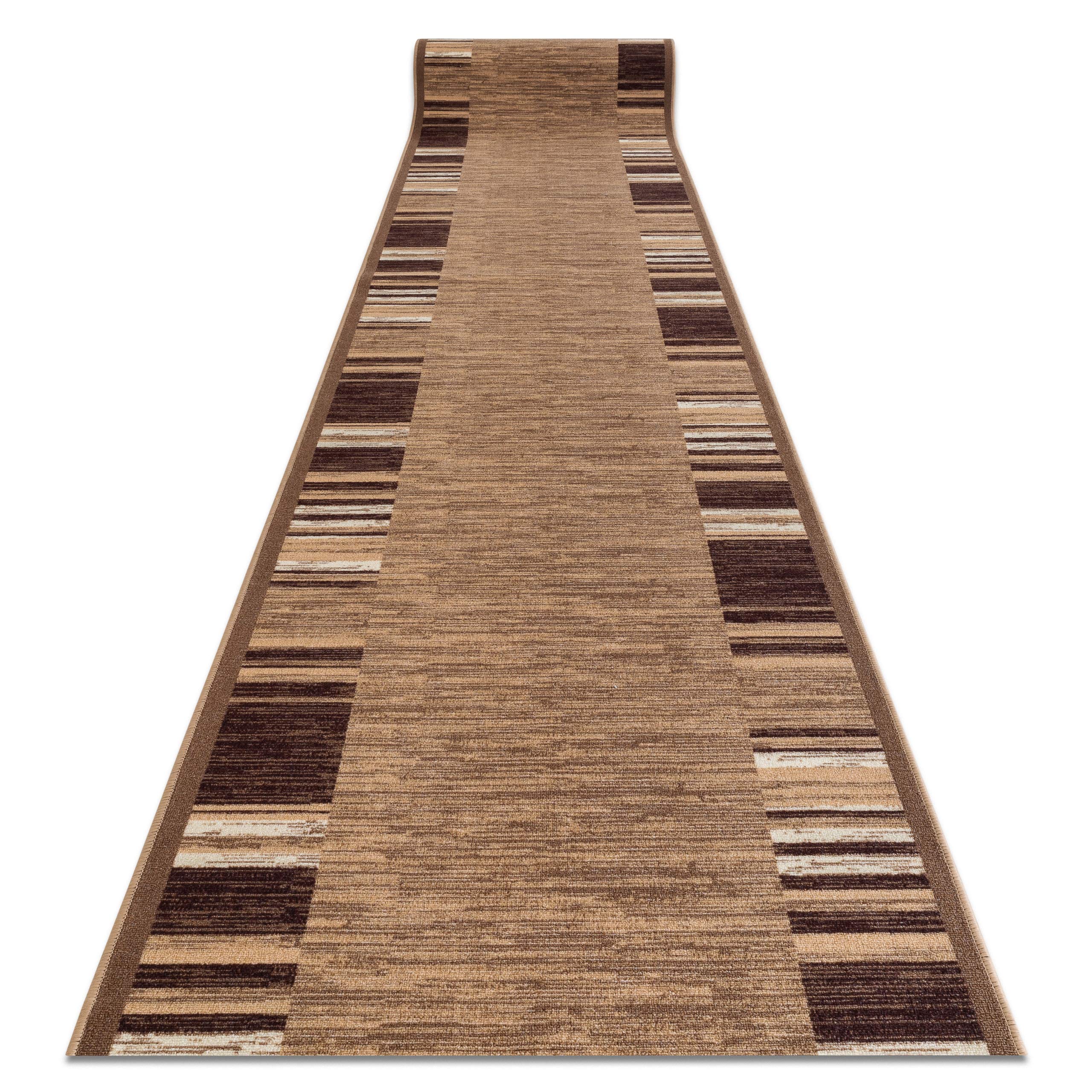rugsx Alfombra de Pasillo Adagio Beige - Antideslizante, Moderna y Duradera, Ideal para Cocina, Pasillo y salón, 110x260 cm