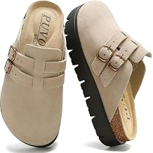 Womens Platform Suede Clogs