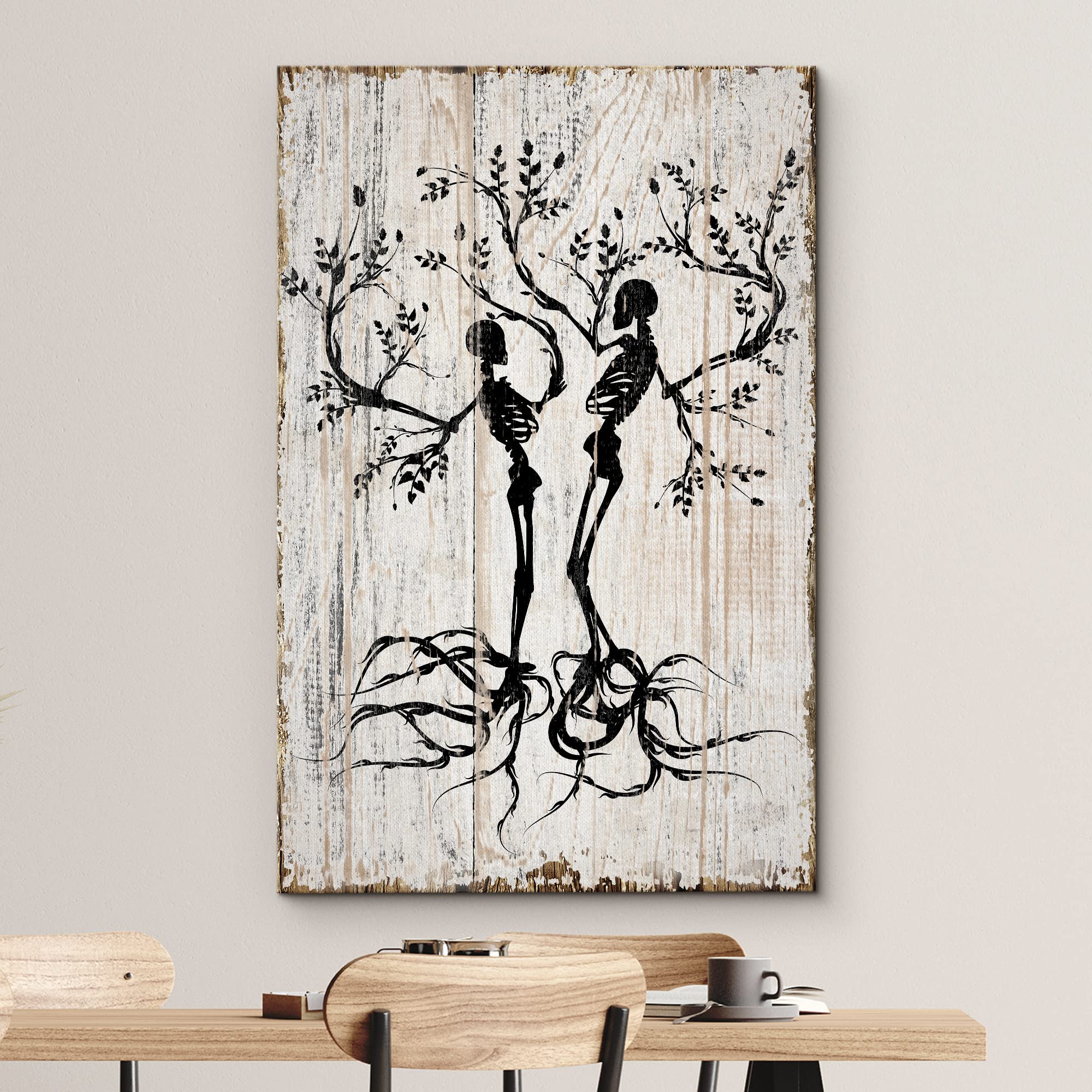Amazon.com: wall26 Canvas Print Wall Art Spooky Skeleton Tree
