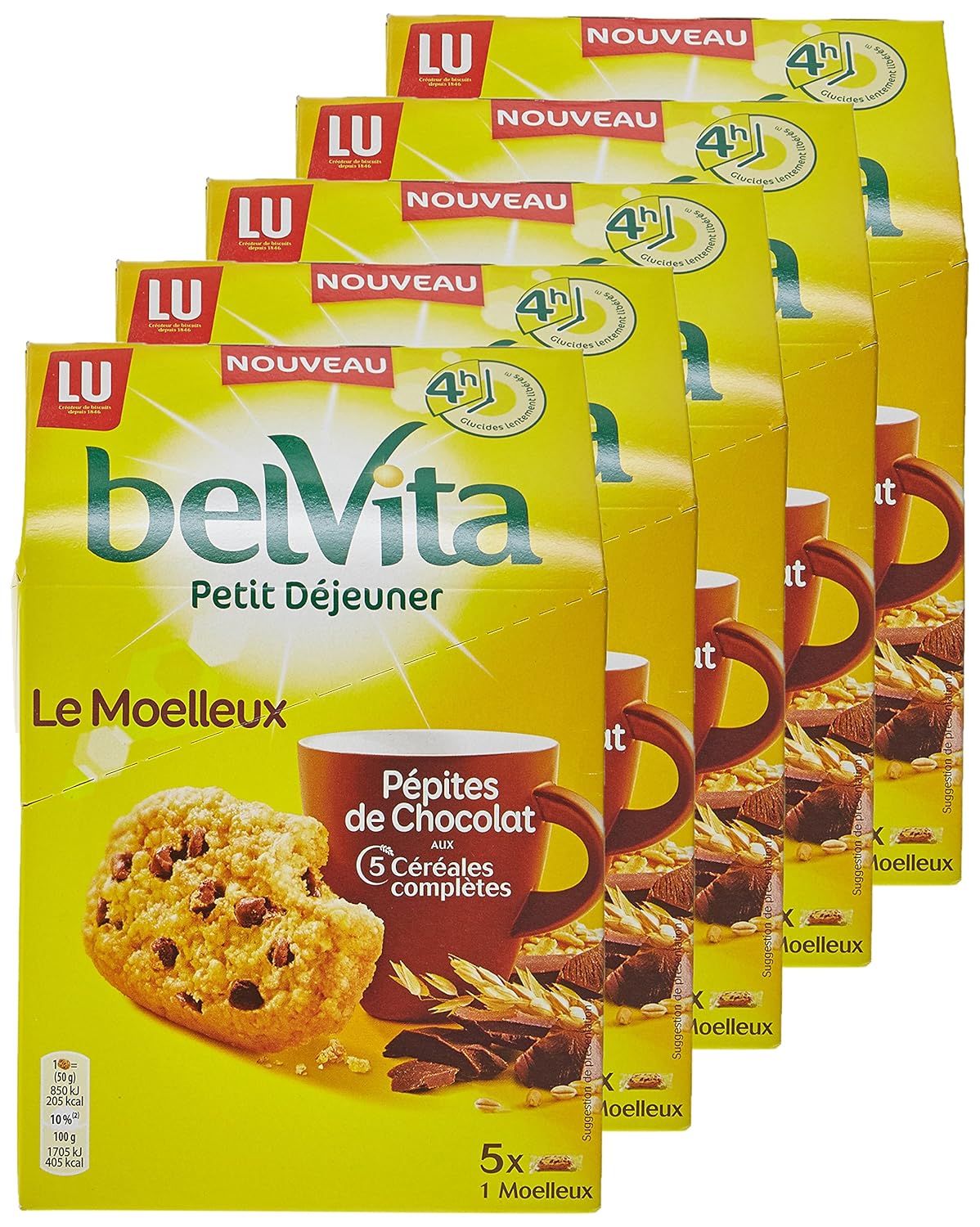 Lu Cookies | Belvita Breakfast Cakes Soft Biscuits Chocolate Pieces | Lu Biscuits | Belgian Cookies | 8,8 Ounce Total