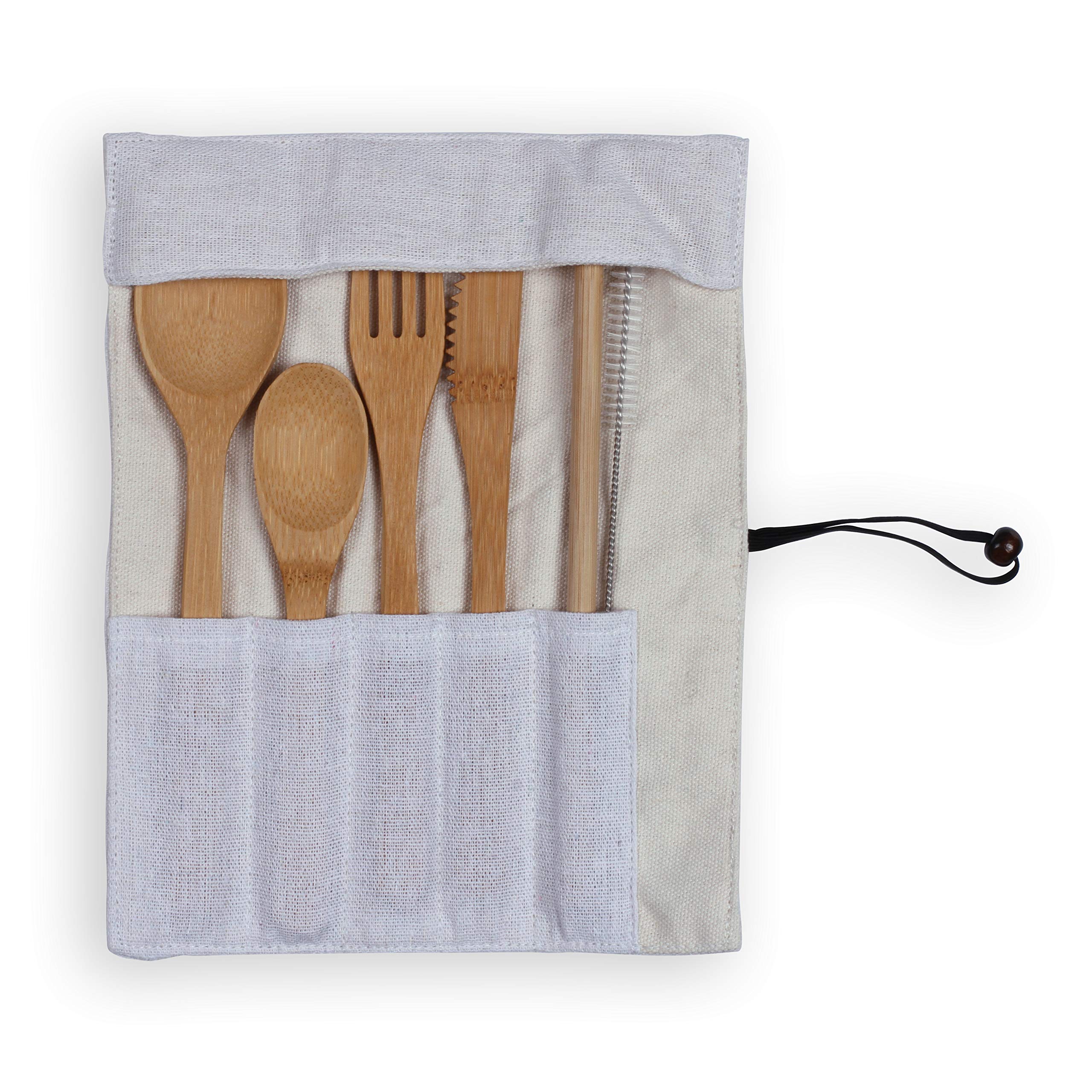 Livoo Set de couverts en bambou