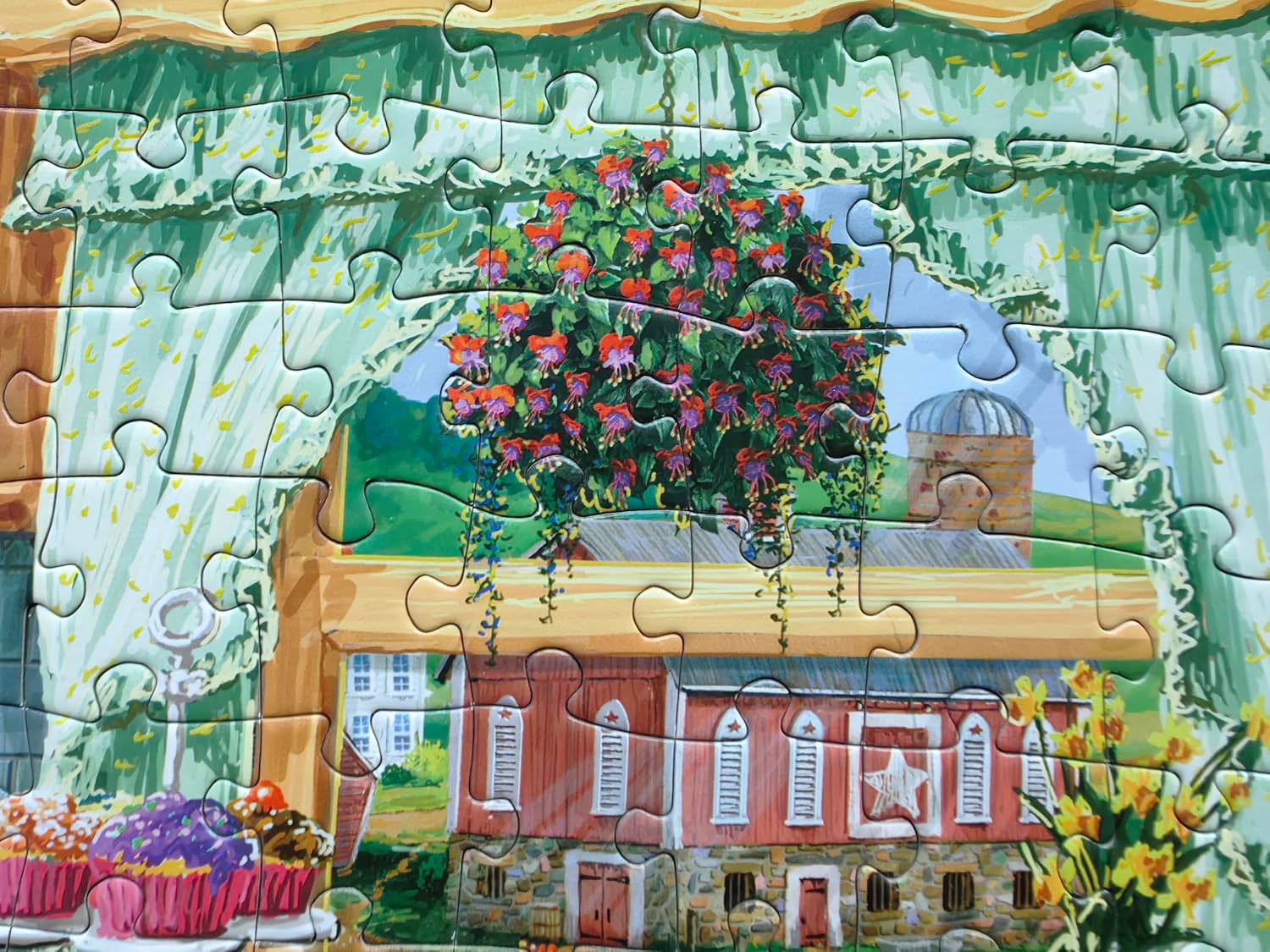 300 Piece Puzzles for Adults Large Piece - Funny Puzzle for Kids Seniors - Licensed by Joseph Burgess - Dog Gone Good Cupcakes - White Elephant Gift Exchange - Gag Gifts