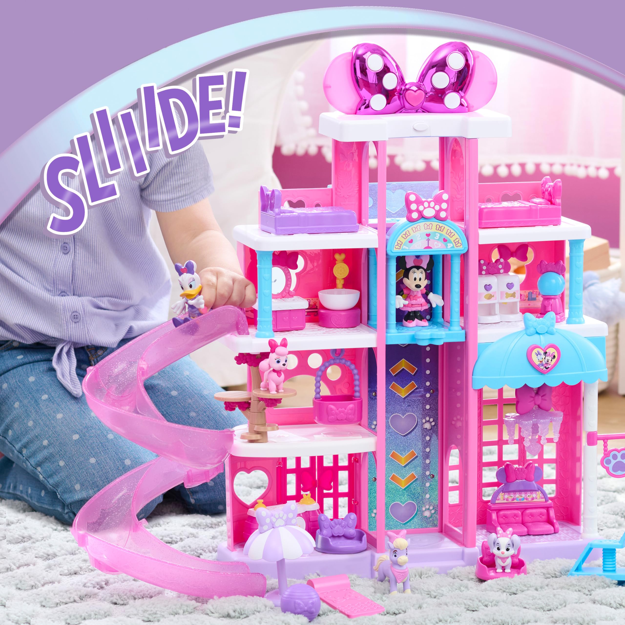 Just Play Disney Jr. Minnie Mouse - Set da gioco per animali domestici, 50 cm, 23 pezzi inclusi, dai 3 anni in su