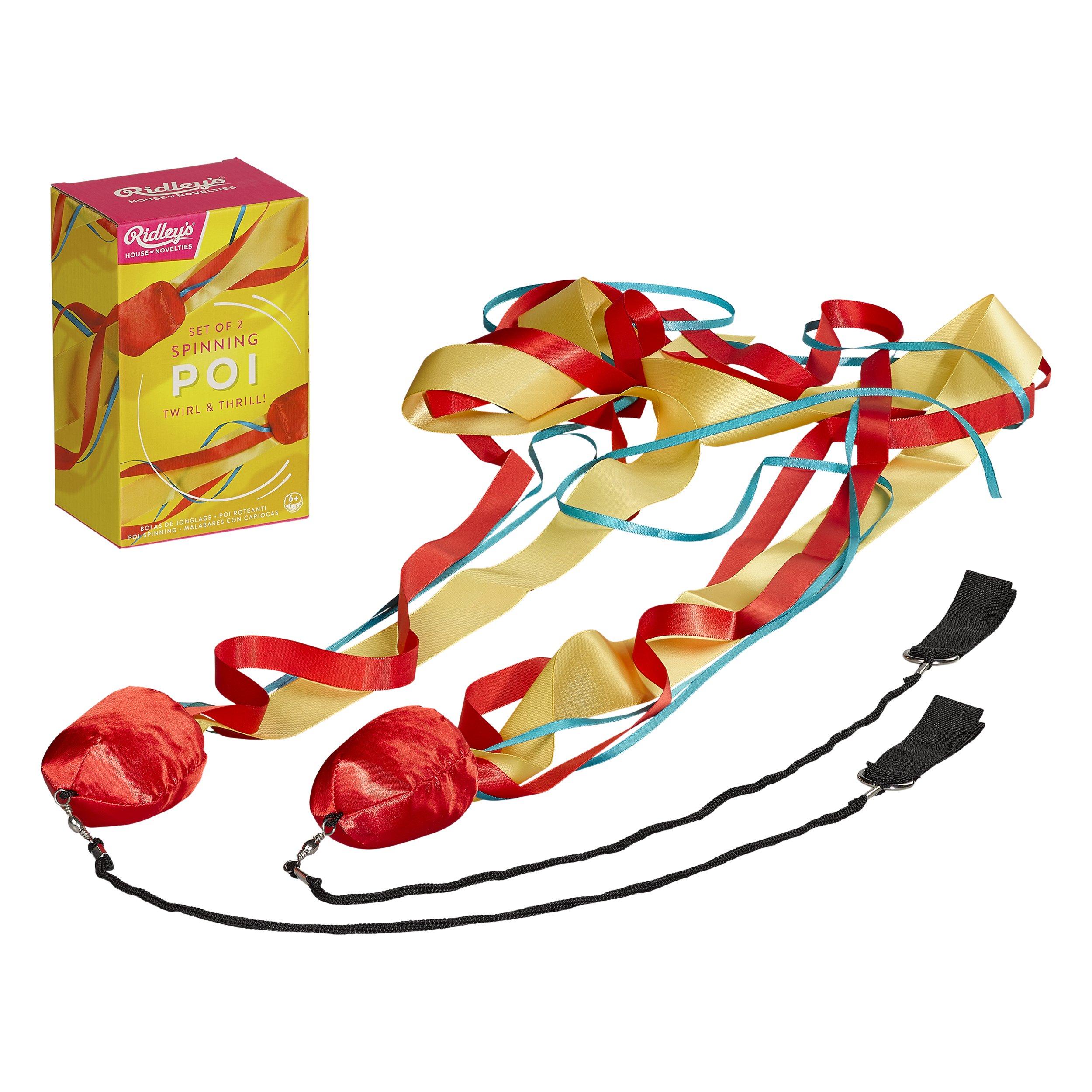 Ridley's ARID304 House of Novelties Spinning Poi, Multicolor